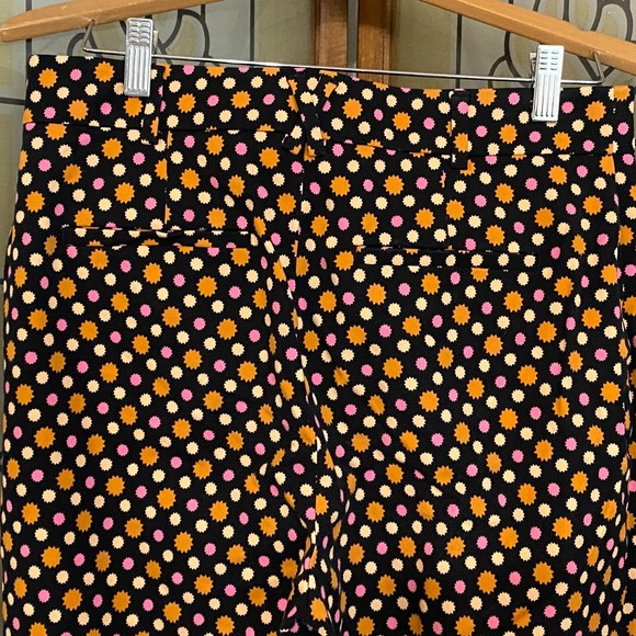 Anthropologies Kick Flare Trouser Pants Starburst Pattern Size 10 - Picture 10 of 14